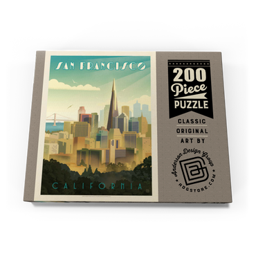 San Francisco, CA: Tower View, Vintage Poster 200 Puzzle Schachtel Ansicht3