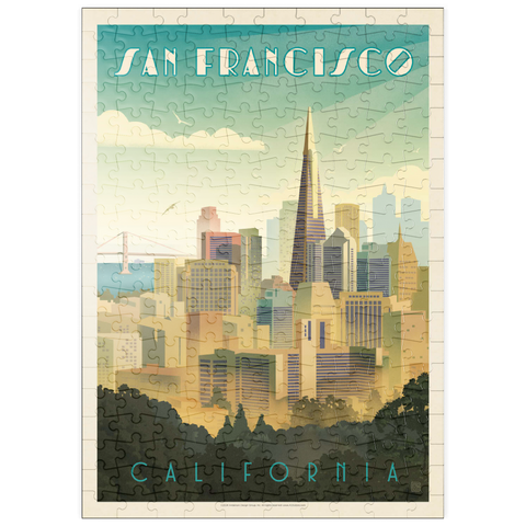 puzzleplate San Francisco, CA: Tower View, Vintage Poster 200 Puzzle