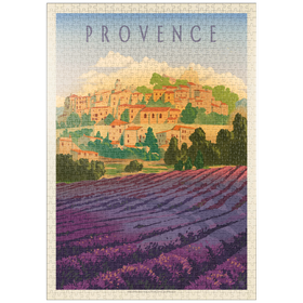 Darstellung des Puzzle Motivs France: Provence In The Afternoon, Vintage Poster - Puzzleteile: 1000