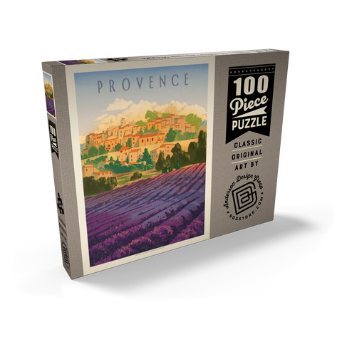 France: Provence In The Afternoon, Vintage Poster 100 Puzzle Schachtel Ansicht2