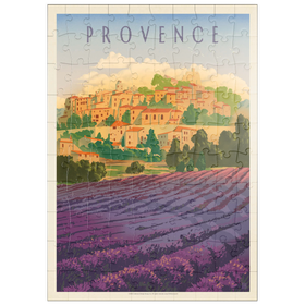 Darstellung des Puzzle Motivs France: Provence In The Afternoon, Vintage Poster - Puzzleteile: 100