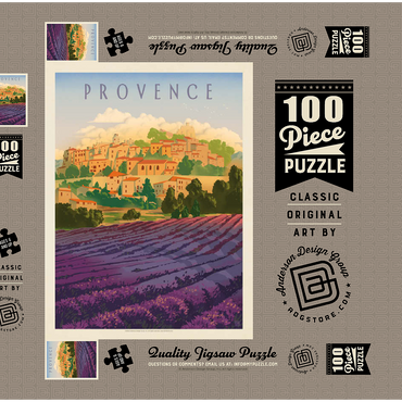 France: Provence In The Afternoon, Vintage Poster 100 Puzzle Schachtel 3D Modell