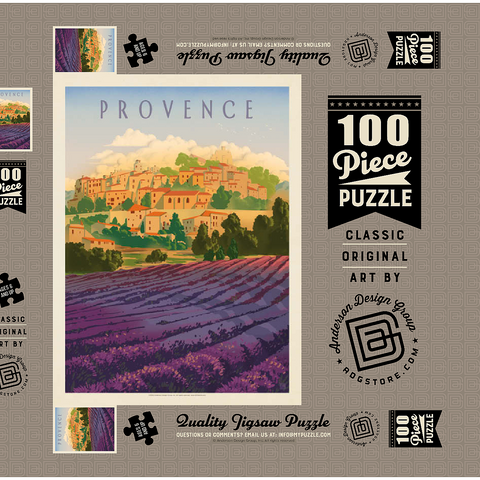 France: Provence In The Afternoon, Vintage Poster 100 Puzzle Schachtel 3D Modell