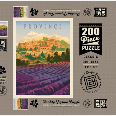France: Provence In The Afternoon, Vintage Poster 200 Puzzle Schachtel 3D Modell