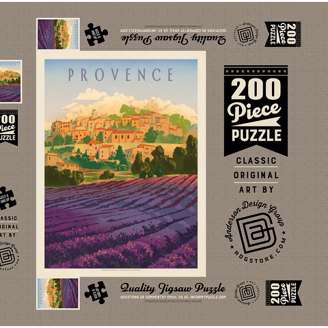 France: Provence In The Afternoon, Vintage Poster 200 Puzzle Schachtel 3D Modell