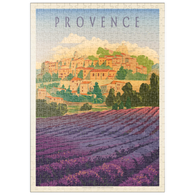 Darstellung des Puzzle Motivs France: Provence In The Afternoon, Vintage Poster - Puzzleteile: 500