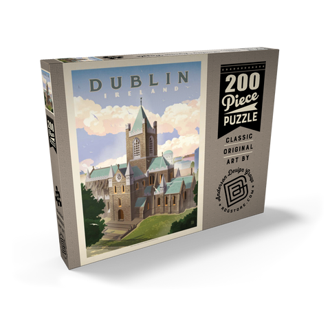 Ireland: Dublin, Vintage Poster 200 Puzzle Schachtel Ansicht2