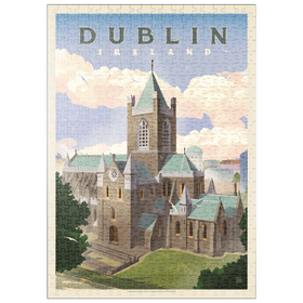 Darstellung des Puzzle Motivs Ireland: Dublin, Vintage Poster - Puzzleteile: 500