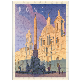 Darstellung des Puzzle Motivs Italy: Rome In The Morning, Vintage Poster - Puzzleteile: 200