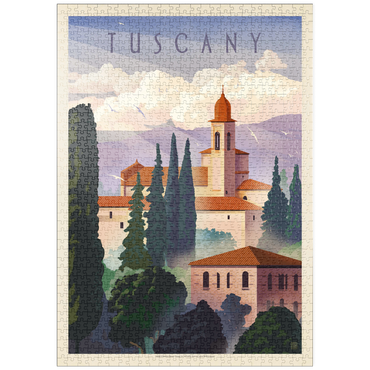 puzzleplate Italy: Tuscany In The Summer, Vintage Poster 1000 Puzzle