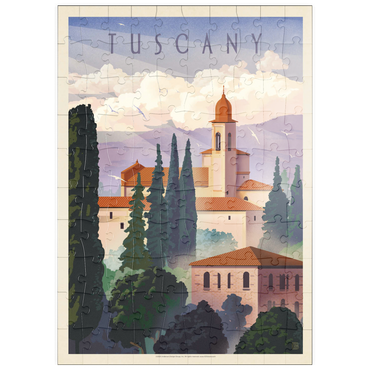 puzzleplate Italy: Tuscany In The Summer, Vintage Poster 100 Puzzle