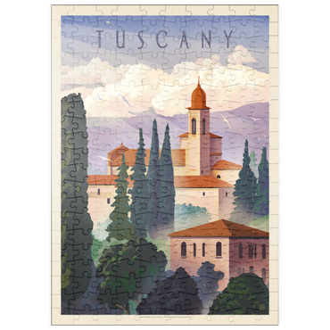 puzzleplate Italy: Tuscany In The Summer, Vintage Poster 200 Puzzle