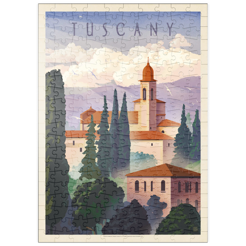 puzzleplate Italy: Tuscany In The Summer, Vintage Poster 200 Puzzle