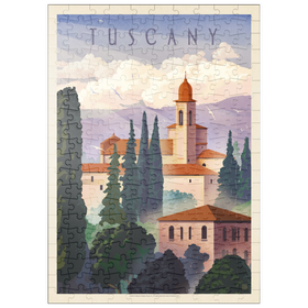Darstellung des Puzzle Motivs Italy: Tuscany In The Summer, Vintage Poster - Puzzleteile: 200