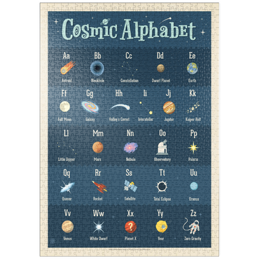 puzzleplate Cosmic Alphabet, Vintage Poster 1000 Puzzle