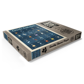 Darstellung des Puzzle Motivs Cosmic Alphabet, Vintage Poster - Puzzleteile: 200