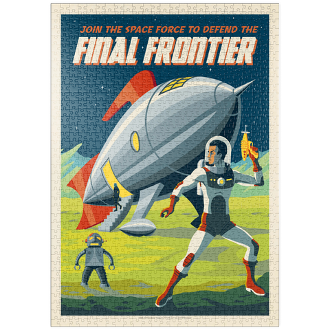 puzzleplate Final Frontier (Join The Space Force), Vintage Poster 1000 Puzzle