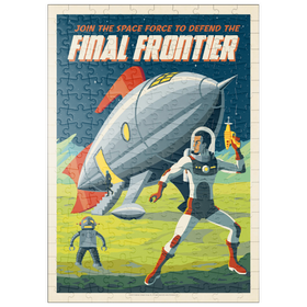 Darstellung des Puzzle Motivs Final Frontier (Join The Space Force), Vintage Poster - Puzzleteile: 200