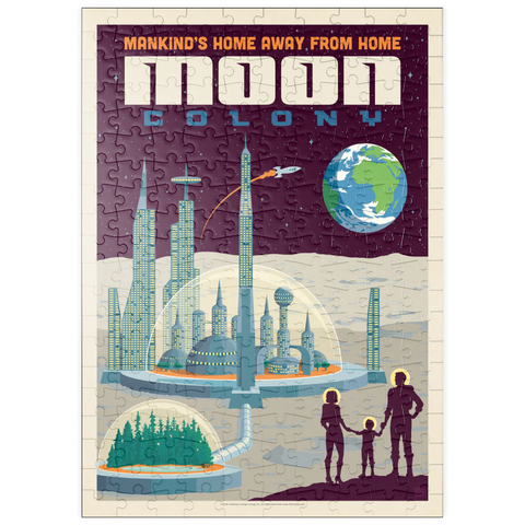 puzzleplate Moon Colony: Home Away From Home, Vintage Poster 200 Puzzle