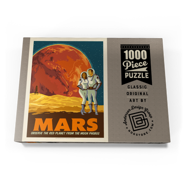 Mars: As Seen From The Moon Phobos, Vintage Poster 1000 Puzzle Schachtel Ansicht3