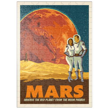 puzzleplate Mars: As Seen From The Moon Phobos, Vintage Poster 200 Puzzle