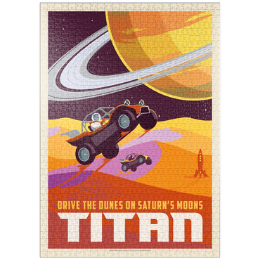 puzzleplate Saturn: As Seen From Dune Buggies On Titan, Vintage Poster 1000 Puzzle