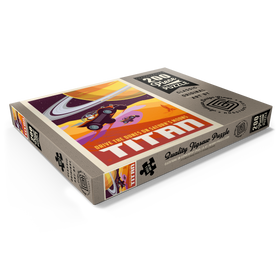 Darstellung des Puzzle Motivs Saturn: As Seen From Dune Buggies On Titan, Vintage Poster - Puzzleteile: 200