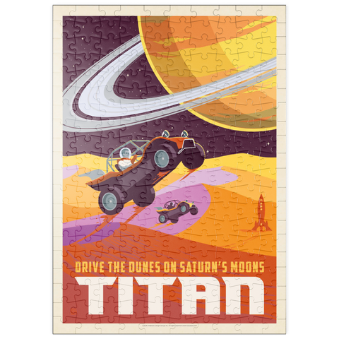 puzzleplate Saturn: As Seen From Dune Buggies On Titan, Vintage Poster 200 Puzzle