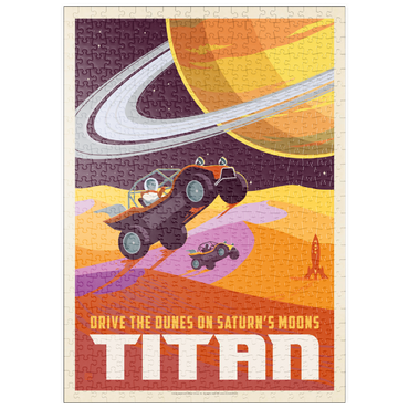 puzzleplate Saturn: As Seen From Dune Buggies On Titan, Vintage Poster 500 Puzzle
