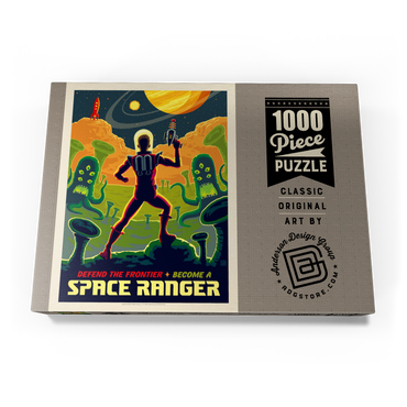 Space Ranger: Retro Futura, Vintage Poster 1000 Puzzle Schachtel Ansicht3