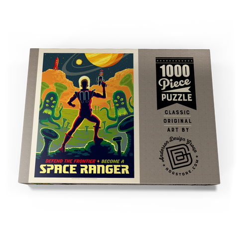 Space Ranger: Retro Futura, Vintage Poster 1000 Puzzle Schachtel Ansicht3