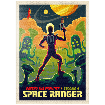 puzzleplate Space Ranger: Retro Futura, Vintage Poster 1000 Puzzle