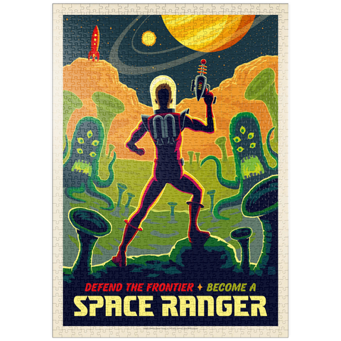 puzzleplate Space Ranger: Retro Futura, Vintage Poster 1000 Puzzle