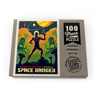 Space Ranger: Retro Futura, Vintage Poster 100 Puzzle Schachtel Ansicht3