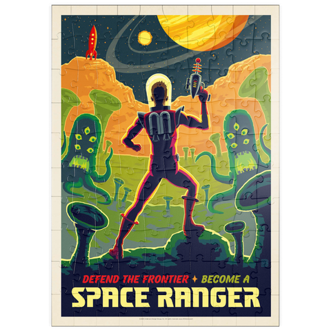 puzzleplate Space Ranger: Retro Futura, Vintage Poster 100 Puzzle