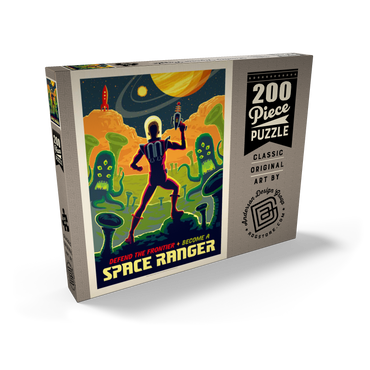 Space Ranger: Retro Futura, Vintage Poster 200 Puzzle Schachtel Ansicht2