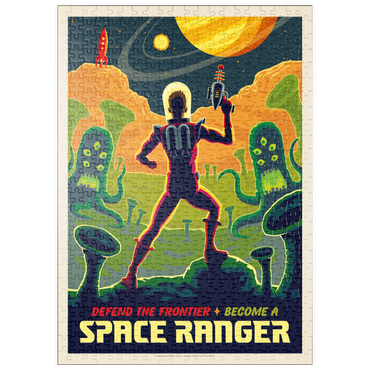 puzzleplate Space Ranger: Retro Futura, Vintage Poster 500 Puzzle
