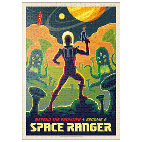 Darstellung des Puzzle Motivs Space Ranger: Retro Futura, Vintage Poster - Puzzleteile: 500