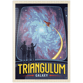 Darstellung des Puzzle-Motivs Triangulum Galaxy, Vintage Poster – Puzzleteile: 1000