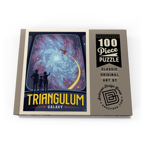 Triangulum Galaxy, Vintage Poster 100 Puzzle Schachtel Ansicht3