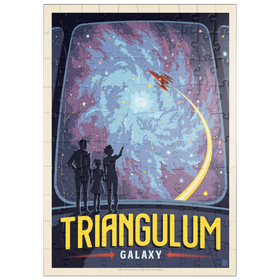 Darstellung des Puzzle Motivs Triangulum Galaxy, Vintage Poster - Puzzleteile: 100