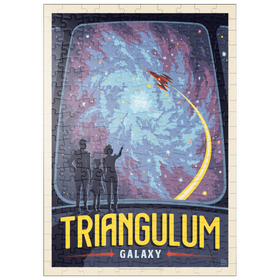 Darstellung des Puzzle-Motivs Triangulum Galaxy, Vintage Poster – Puzzleteile: 200