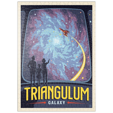 puzzleplate Triangulum Galaxy, Vintage Poster 500 Puzzle