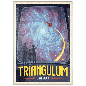Darstellung des Puzzle Motivs Triangulum Galaxy, Vintage Poster - Puzzleteile: 500