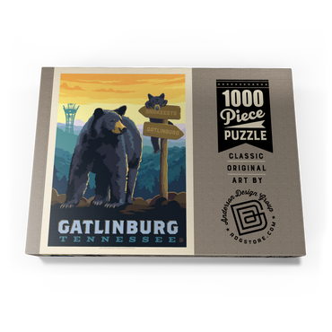 Gatlinburg, Tennessee: Anakeesta Signpost, Vintage Poster 1000 Puzzle Schachtel Ansicht3