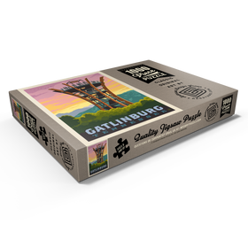 Darstellung des Puzzle Motivs Gatlinburg, Tennessee: Anakeesta Tower, Vintage Poster - Puzzleteile: 1000