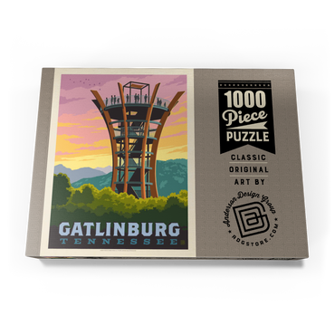 Gatlinburg, Tennessee: Anakeesta Tower, Vintage Poster 1000 Puzzle Schachtel Ansicht3