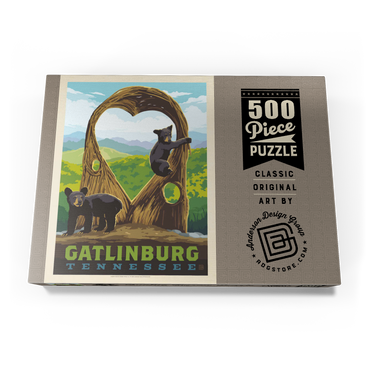 Gatlinburg, Tennessee: Anakeesta Twigloo Cubs, Vintage Poster 500 Puzzle Schachtel Ansicht3