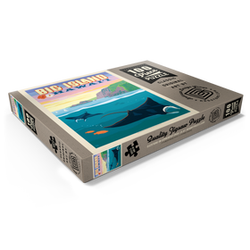 Darstellung des Puzzle Motivs Hawaii: Big Island (Manta Rays), Vintage Poster - Puzzleteile: 100