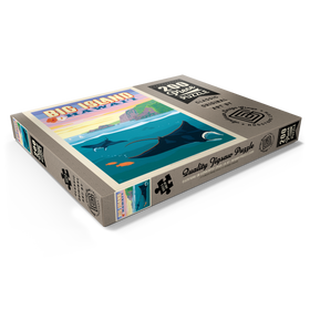Darstellung des Puzzle Motivs Hawaii: Big Island (Manta Rays), Vintage Poster - Puzzleteile: 200